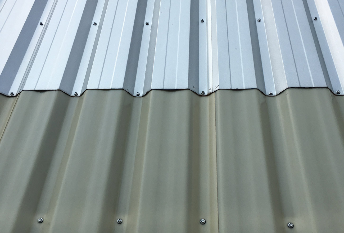 Galvanized steel roof